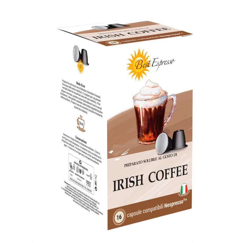 Vente en ligne Irish Coffee Capsule Café Compatible Machine à Café Nespresso  Goût Crême de Whisky x16
