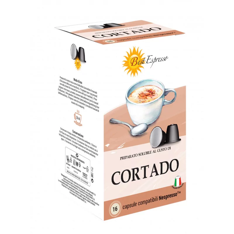 Macchiato Cortado Capsule Café Compatible Machine à Café Nespresso Très  Corsé x16