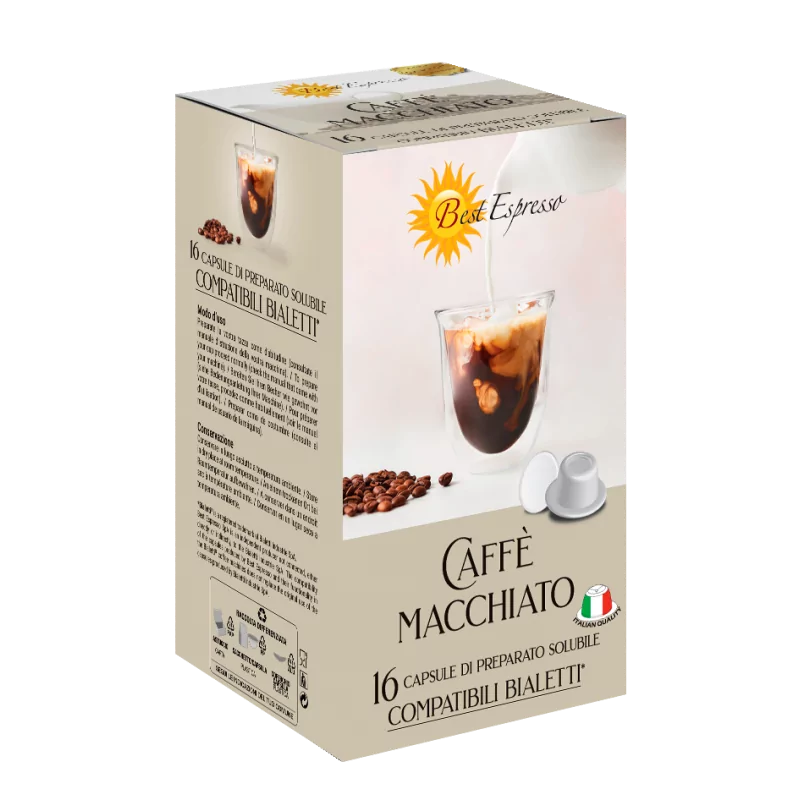 Capsule Café Cremoso Intense Compatible Machine à Café Bialetti x16