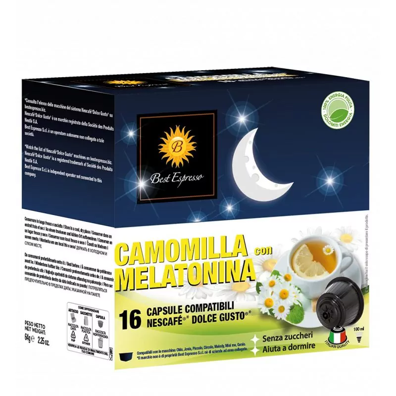 x16 Infusion Kamille Melatonin kompatibel Dolce Gusto® Kaffeemaschine