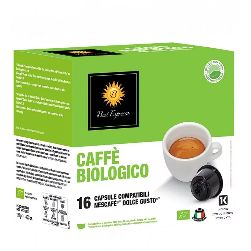 x16 Macchina da caffè biologico 100% Arabica compatibile Dolce Gusto®